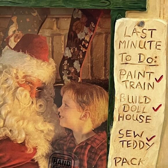 Vintage Figi Santa & Me 4x6 Photo Frame Hand Painted Christmas Figurine Decor - Picture 2 of 6